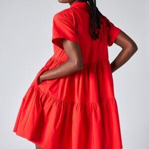 Ruti Walking on Air Poplin Dress, Size M/L, Deep Coral, New with Tags attached